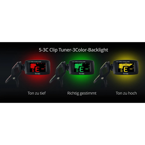 Rocktile 5-3C Three Color Clip-Tuner