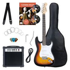 Rocktile ST Pack Electric Guitar Set Sunburst incl amp, gig bag, cable, strap and strings