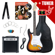 Rocktile ST Pack Electric Guitar Set Sunburst incl amp, gig bag, tuner, cable, strap and strings