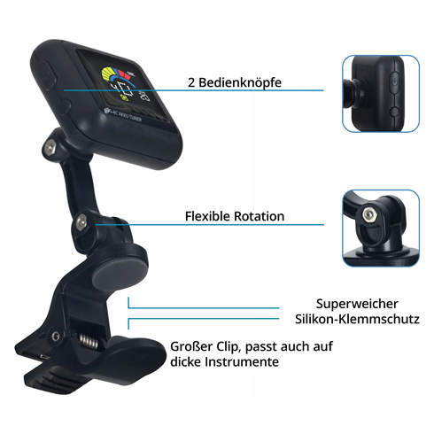 Rocktile 5-4C AKKU Clip Tuner