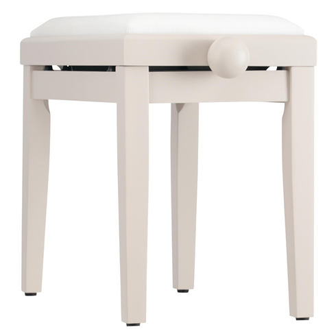 Classic Cantabile Piano Bench White Matte Ash