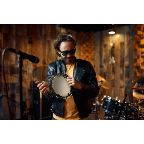 XDrum TMF10-BK 10" Tambourine with Skin