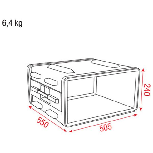 DAP DoubleDoor Case 4U ABS