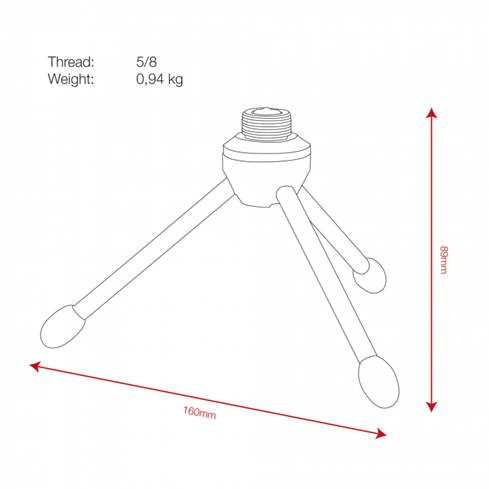 Showgear Desk Microphone Stand - Mini