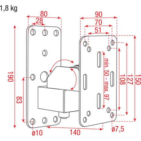 DAP Compact Speaker wall bracket