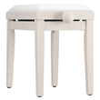 Classic Cantabile Piano Bench White Matte Ash