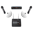 Pronomic Powermake 600 Power Mixer with Wireless Microphones