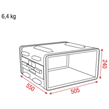 DAP DoubleDoor Case 4U ABS